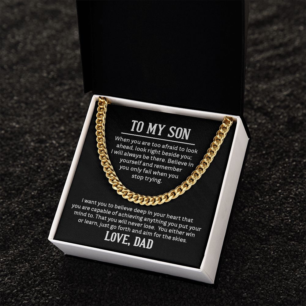 Cuban Link Chain - For Son From Dad
