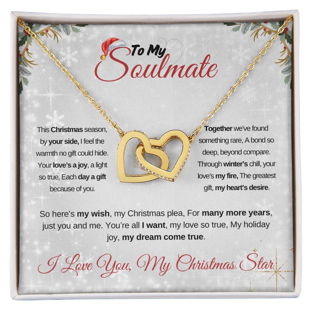 Soulmate - My Heart's Holiday - Interlocking Hearts Necklace