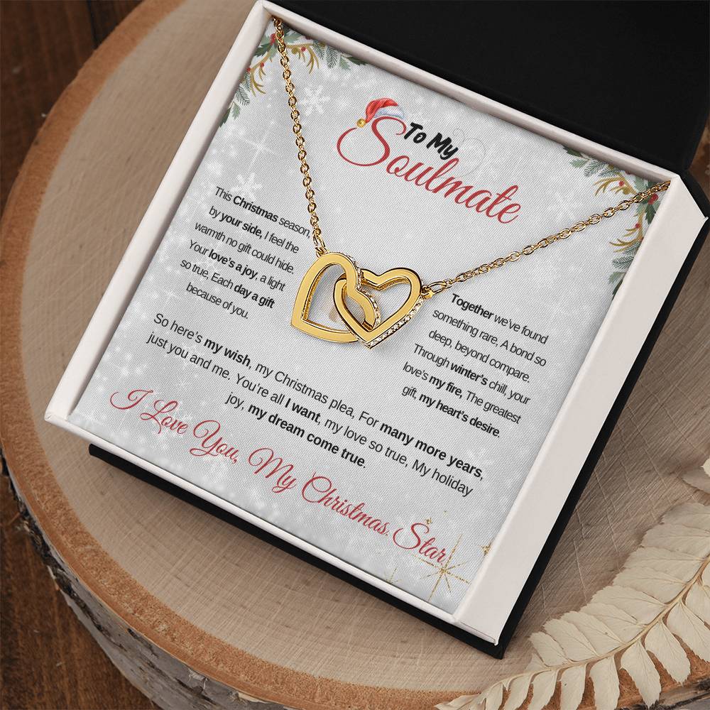 Soulmate - My Heart's Holiday - Interlocking Hearts Necklace