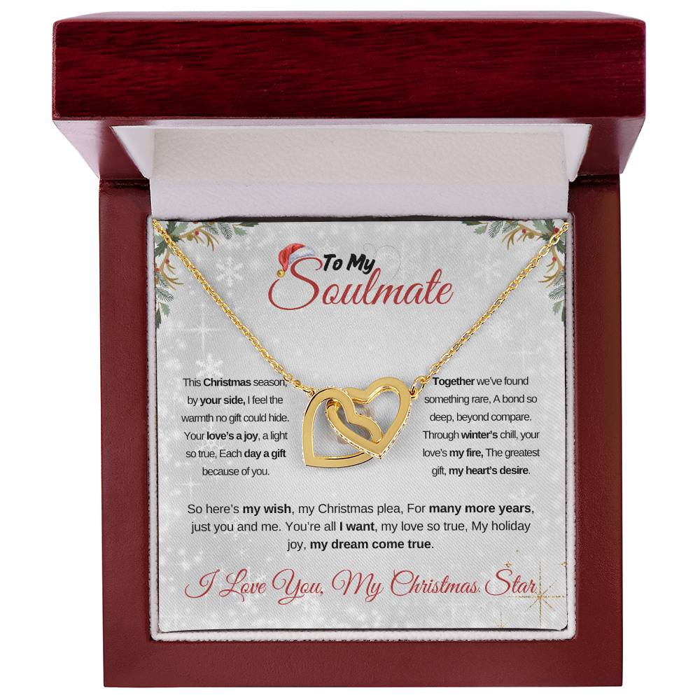 Soulmate - My Heart's Holiday - Interlocking Hearts Necklace