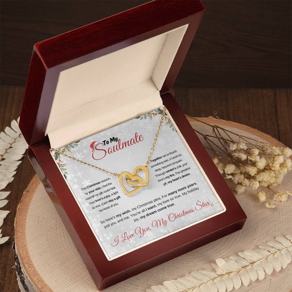 Soulmate - My Heart's Holiday - Interlocking Hearts Necklace