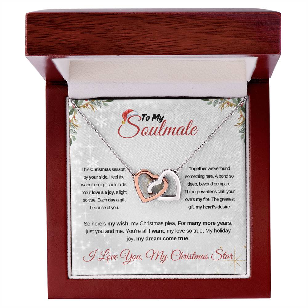 Soulmate - My Heart's Holiday - Interlocking Hearts Necklace