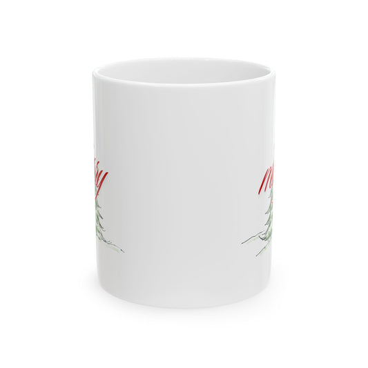 Merry Ceramic Mug, (11oz, 15oz)