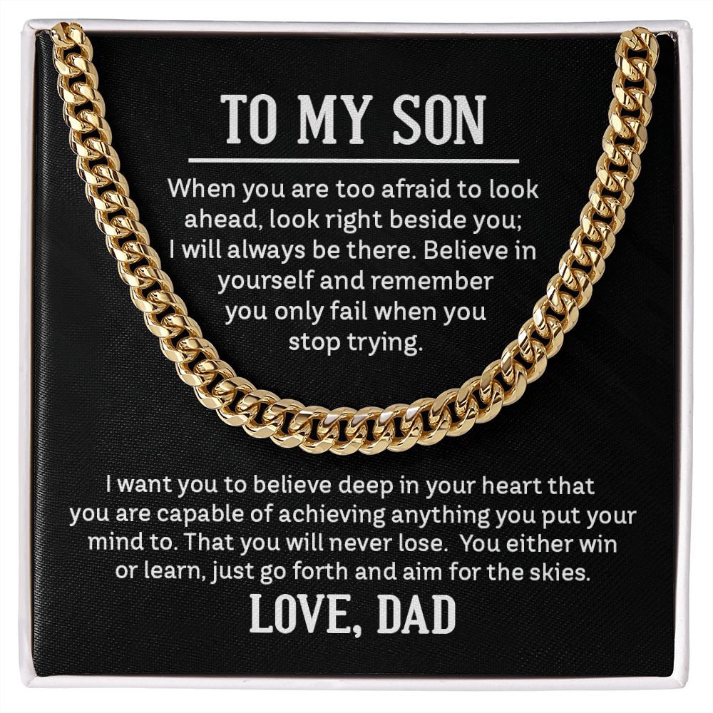 Cuban Link Chain - For Son From Dad