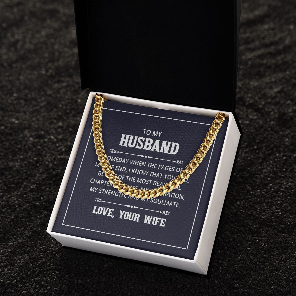 Cuban Link Chain - For Husband From Wife