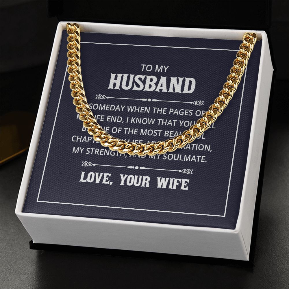 Cuban Link Chain - For Husband From Wife