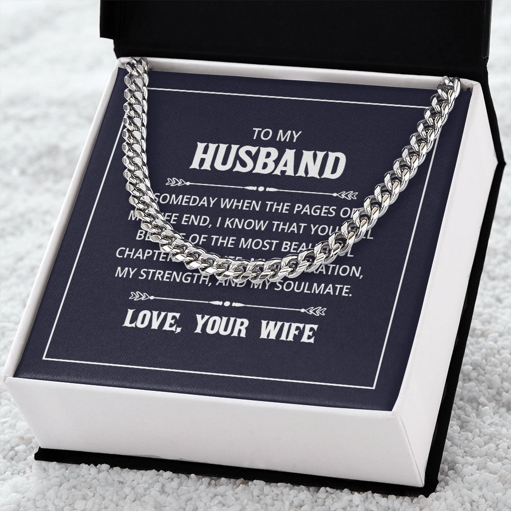 Cuban Link Chain - For Husband From Wife