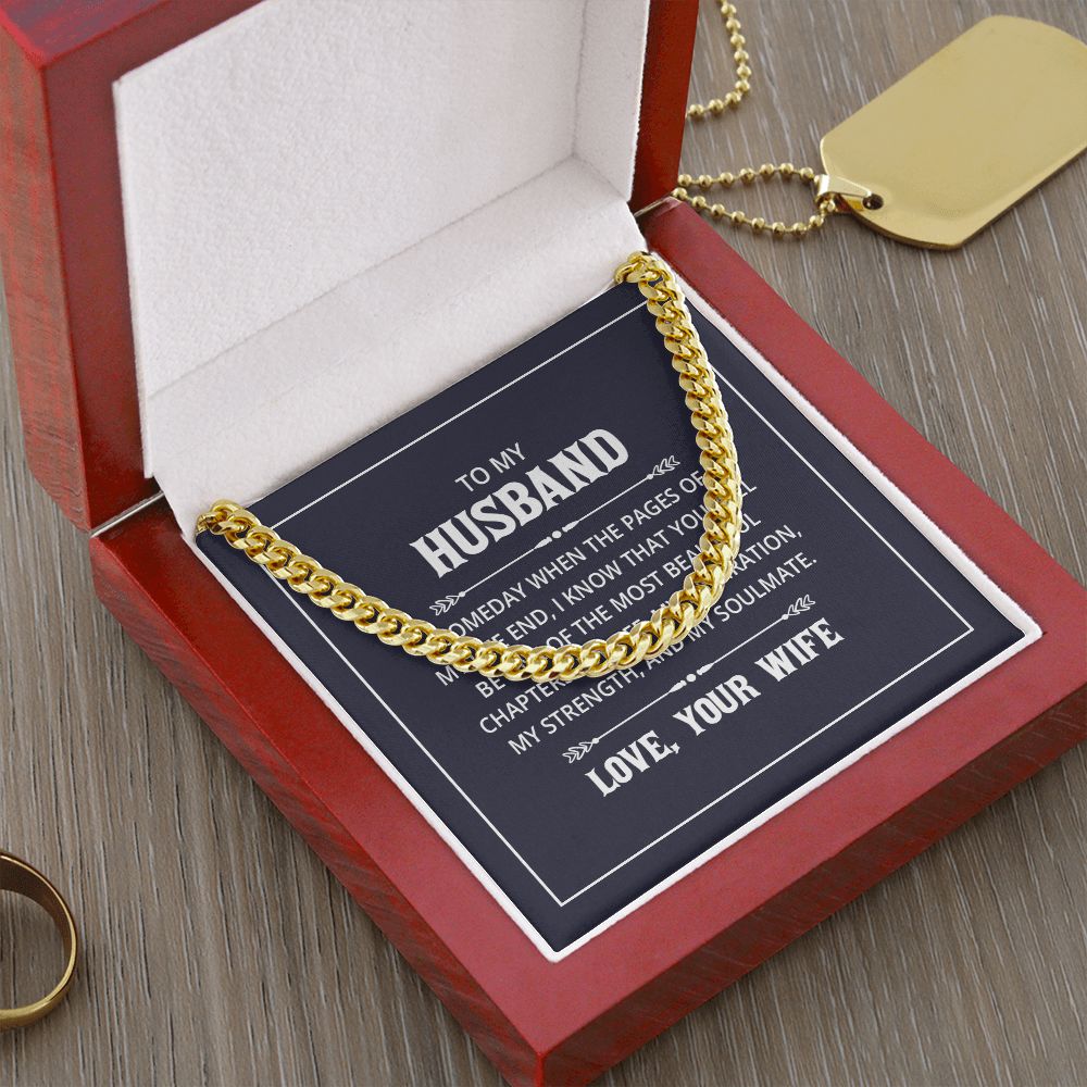 Cuban Link Chain - For Husband From Wife