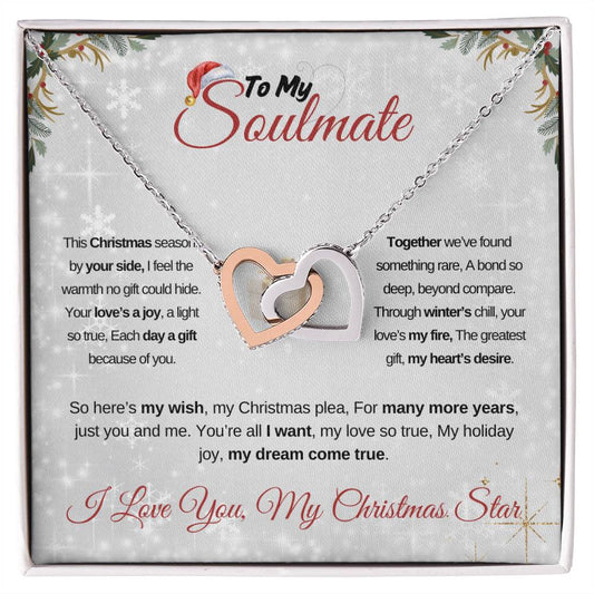 Soulmate - My Heart's Holiday - Interlocking Hearts Necklace